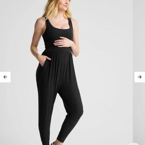 Beyond the Bump Spacedye Grow in Comfort Maternity Jumpsuit in Darkest Night